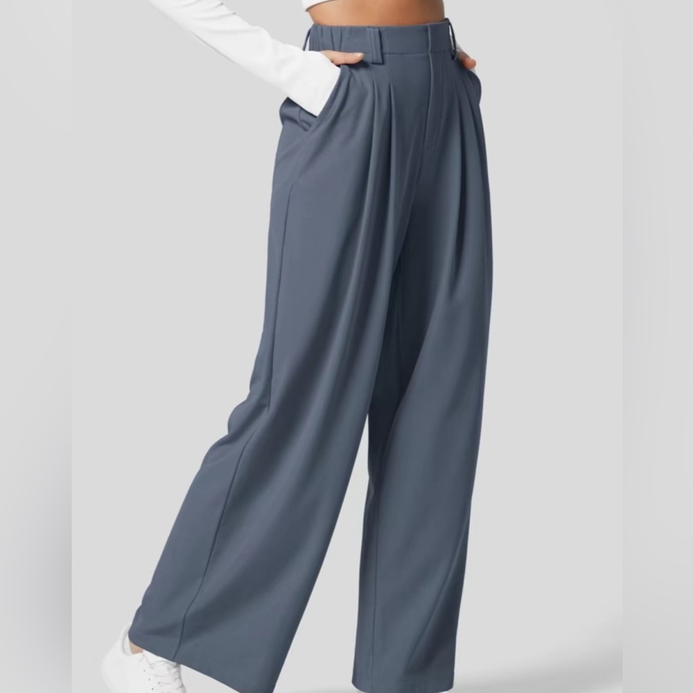 Brand New Halara High Waisted Wide Leg Pants, Petite S